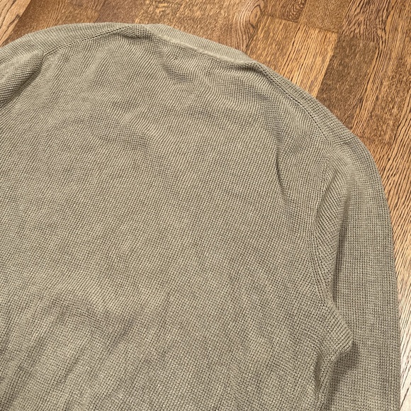 Patagonia Yewcrag Crew Cotton Waffle Knit Beige Sweater Mens 2XL - Picture 4 of 9